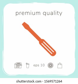 Screwdriver icon symbol. Graphic elements for your design