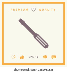 Screwdriver icon symbol. Graphic elements for your design