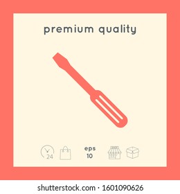 Screwdriver icon symbol. Graphic elements for your design