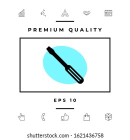 Screwdriver icon symbol. Graphic elements for your design