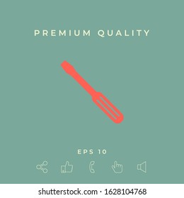 Screwdriver icon symbol. Graphic elements for your design