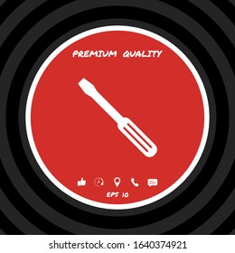 Screwdriver icon symbol. Graphic elements for your design