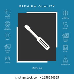 Screwdriver icon symbol. Graphic elements for your design
