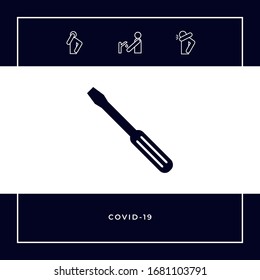 Screwdriver icon symbol. Graphic elements for your design