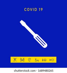 Screwdriver icon symbol. Graphic elements for your design