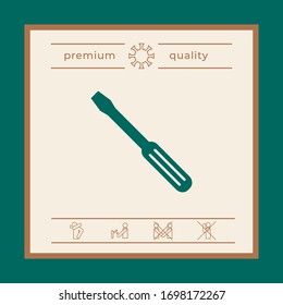 Screwdriver icon symbol. Graphic elements for your design