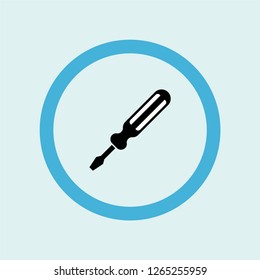 screwdriver icon symbol. Premium quality isolated screwdriver vector icon in trendy style. screwdriver element.