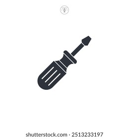 Screwdriver icon symbol vector illustration isolated on white background