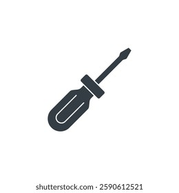 Screwdriver icon symbol vector illustration isolated on white background