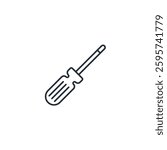 Screwdriver icon symbol vector sign isolated on white background illustration for graphic and web design