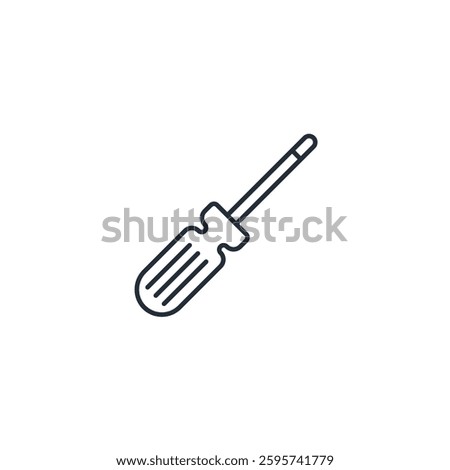 Screwdriver icon symbol vector sign isolated on white background illustration for graphic and web design