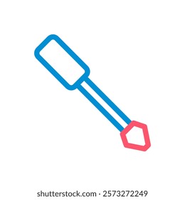 Screwdriver icon, tool for repair. Concept of maintenance, repair, and construction.