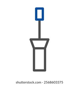 Screwdriver icon, tool for repair and construction. Concept of maintenance and service.