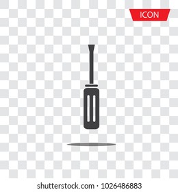Screwdriver icon or tool symbols isolated on transparent background.