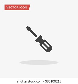 Screwdriver Icon in trendy flat style isolated on grey background. Vector illustration, EPS10.