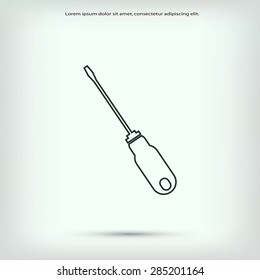 screwdriver icon  vector