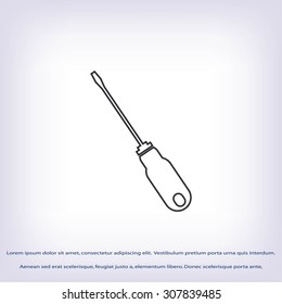 screwdriver icon  vector