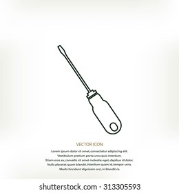 screwdriver icon  vector