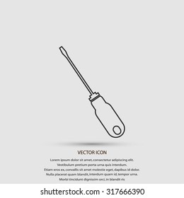 screwdriver icon  vector