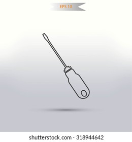 screwdriver icon  vector
