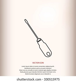 screwdriver icon  vector