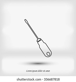 screwdriver icon  vector