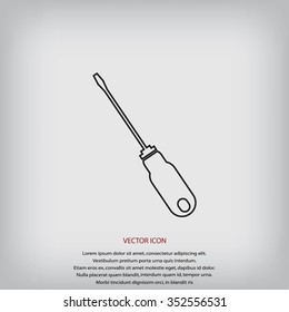 screwdriver icon  vector