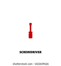 screwdriver icon. screwdriver vector design. sign design. red color