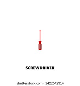 screwdriver icon. screwdriver vector design. sign design. red color