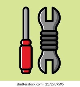 screwdriver icon vector design suitable for workshop, vehicle community