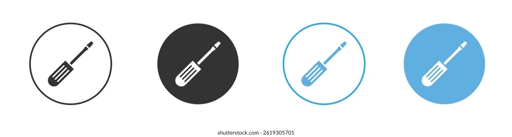 Conjunto de gráficos de Vector de icono de destornillador