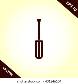 screwdriver icon. screwdriver vector illustration