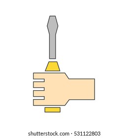 Screwdriver Icon Vector Illustration