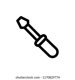 Screwdriver icon, vector illustration. Flat design style. vector screwdriver icon illustration isolated on white background, screwdriver icon Eps10. screwdriver icons graphic design vector symbols.