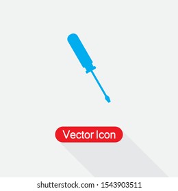 Screwdriver Icon Vector Illustration Isolated On Light Gray Background Eps10