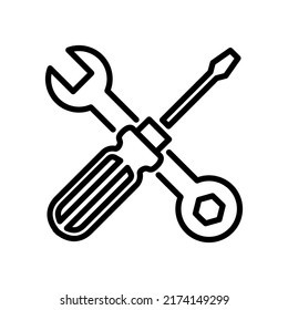screwdriver icon vector illustration logo template for many purpose. Isolated on white background.