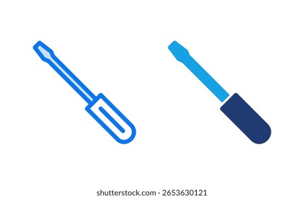 Ícone de chave de fenda ilustração vetorial. símbolo e sinal de ferramentas