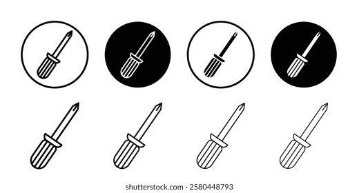 Screwdriver icon Vector logo outline
