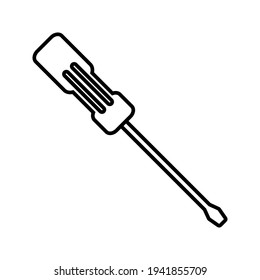 screwdriver icon. Vector service tools. vector illustration. simple style on white background.