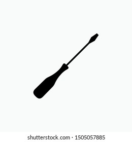 Screwdriver Icon - Vector, Sign and Symbol for Design, Presentation, Website or Apps Elements. 