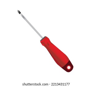 Screwdriver icon vector, Slotted screw driver and phillips screw driver yellow colors isolated on white background.
Slotted common blade screwdriver flat vector icon for apps and websites, slotted com