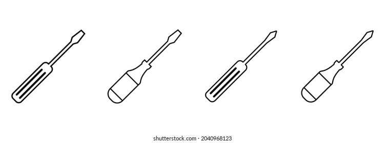 screwdriver icon, screwdriver vector, screwdriver symbol of repair, screwdriver symbol of tools