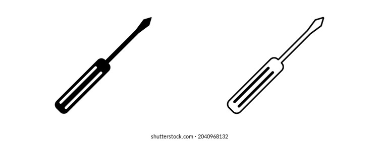 screwdriver icon, screwdriver vector, screwdriver symbol of repair, screwdriver symbol of tools