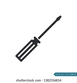 Screwdriver Icon Vector Template. Flat Trendy Design