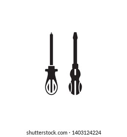 Screwdriver icon vector. Screwdriver tool service symbol. Flat design style on white background.