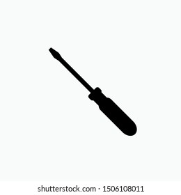 Screwdriver Icon - Vector. Toolkit Symbol for Design, Presentation, Website or Apps Elements. 