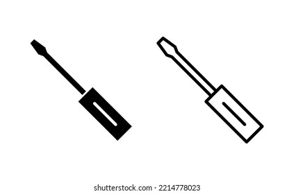 Screwdriver icon vector for web and mobile app. tools sign and symbol