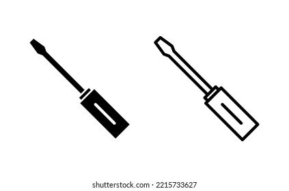 Screwdriver icon vector for web and mobile app. tools sign and symbol