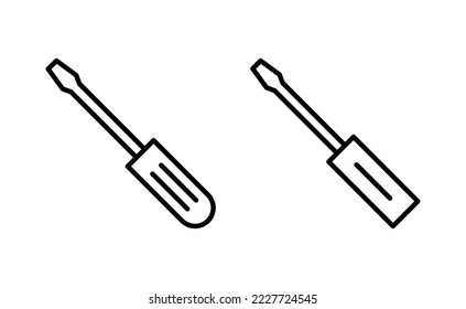 Screwdriver icon vector for web and mobile app. tools sign and symbol