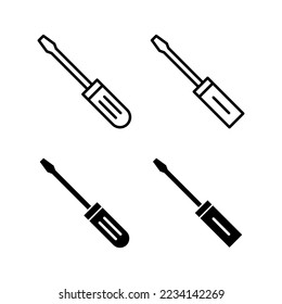 Screwdriver icon vector for web and mobile app. tools sign and symbol